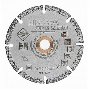 Диск алмазный отрезной Hilberg Super Master 510076 76*10 мм