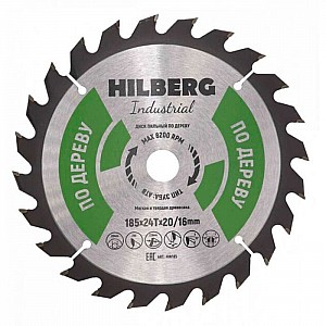 Диск пильный Hilberg Industrial HW185 Дерево 185*20/16*24Т