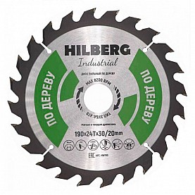 Диск пильный Hilberg Industrial HW190 Дерево 190*30/20*24Т