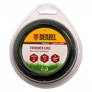 Леска для триммера Denzel Extra Cord 96127 двухкомпонентная круглая 2 мм*15 м