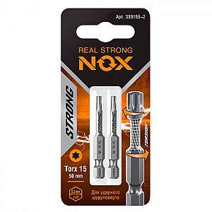 Бита Nox Strong torsion 339155-2 E 6.3 Tx15-50 2 шт