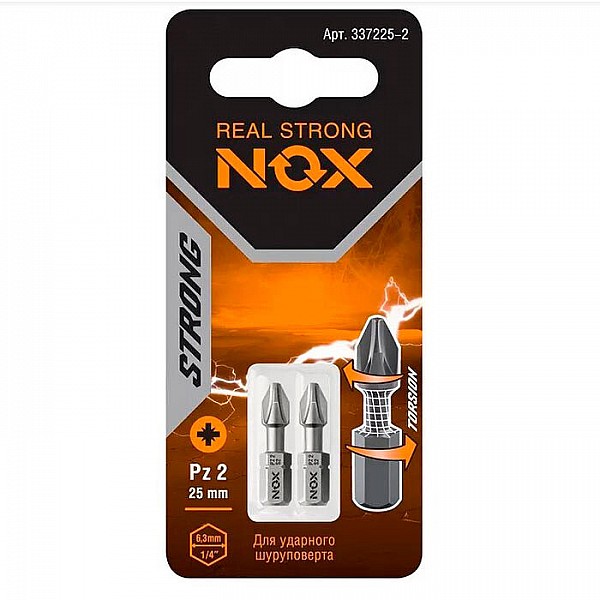 Бита Nox Strong torsion 337225-2 C 6.3 pz2-25 2 шт