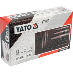 Набор сверл по металлу Yato YT-0591 для извлечения обломанных болтов 1.8-10.3 мм 12 предметов. Изображение - 2