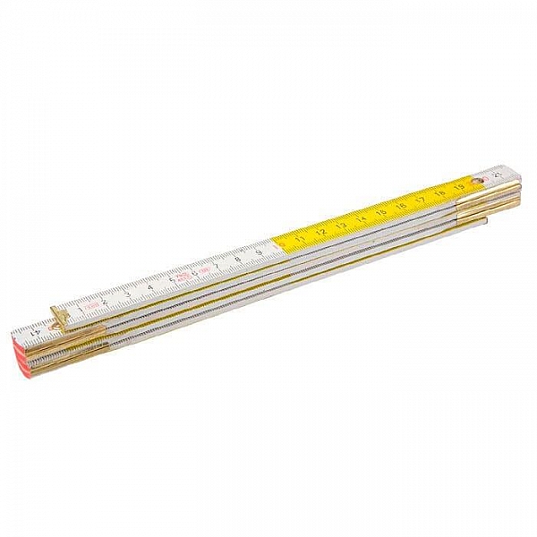 Метр складной Topex деревянный желто-белый 2 м