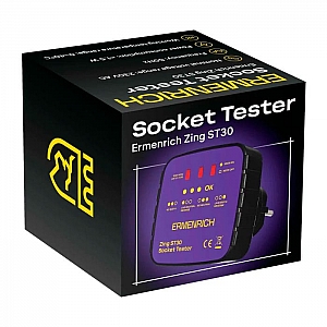 Тестер розеток Ermenrich Zing ST30 фиолетовый. Изображение - 2