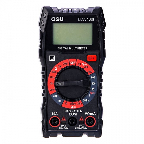 Мультиметр цифровой Deli RS EDL334301 универсальный 600 В