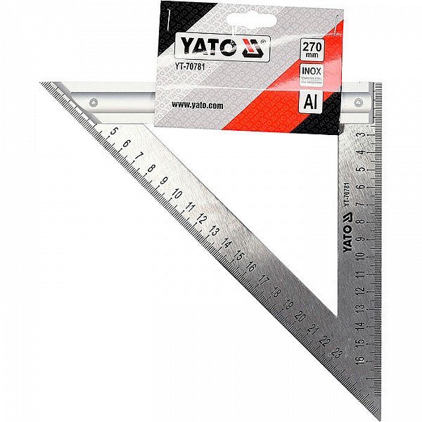 Угольник Yato Al YT-70781 для плотника и столяра 270 мм