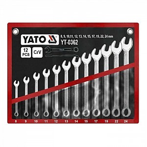 Набор рожково-накидных ключей Yato YT-0362 8-24 мм 12 шт