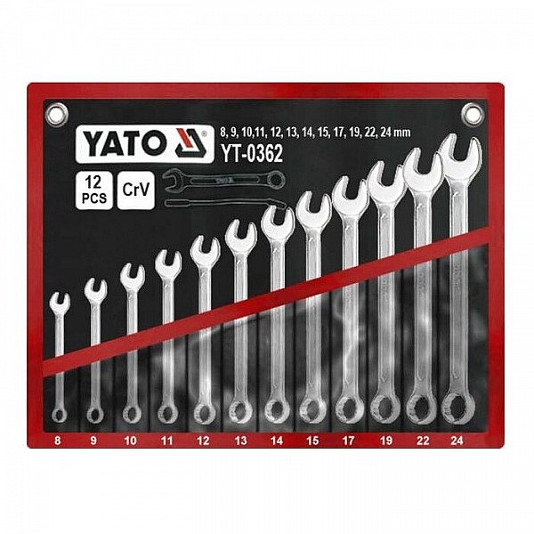 Набор рожково-накидных ключей Yato YT-0362 8-24 мм 12 шт