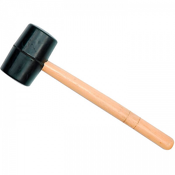 Молоток резиновый Vorel 55 мм с деревянной ручкой