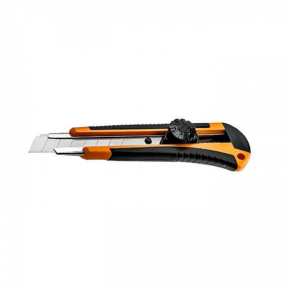 Нож обойный Faster Tools 1593 металлическая направляющая резиновый корпус винтовой фиксатор 18 мм