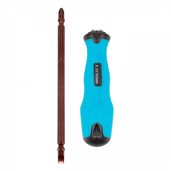 Отвертка SmartBuy SBT-SCN-2P5 двусторонняя с переставной битой PH2 SL6 100 мм эргономичная рукоятка S2