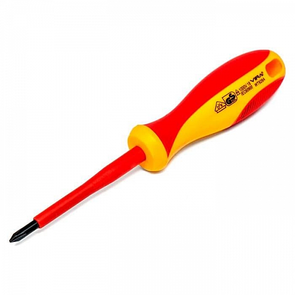 Отвертка диэлектрическая Vira Rage 397019 VDE PH1*80 мм