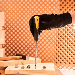 Отвертка шлицевая Rexant SL5*100 мм двухкомпонентная рукоятка. Изображение - 1