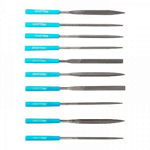 Набор надфилей SmartBuy d4*160 мм 10 предметов пластиковая ручка