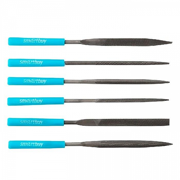 Набор надфилей SmartBuy d4*160 мм 6 предметов пластиковая ручка
