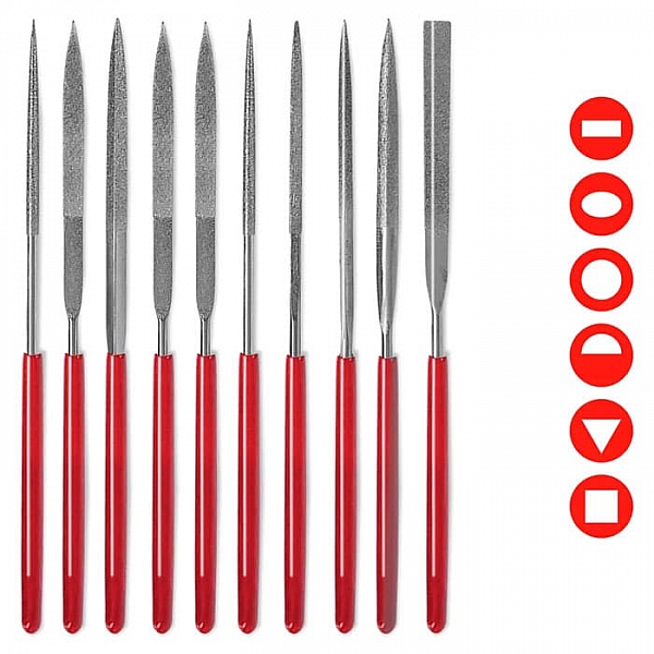 Набор алмазных надфилей Vira 822013 SDS-plus 70*140 мм 10 шт