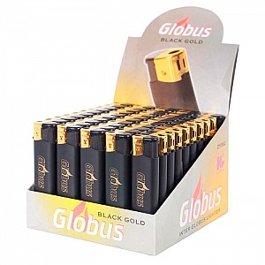 Зажигалка пьезо Globus black gold одноразовая DY062 8.1 см. Изображение - 1