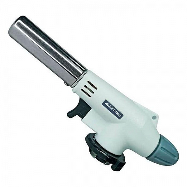 Горелка газовая VertexTools 0876 Белая керамика с пьезорозжигом