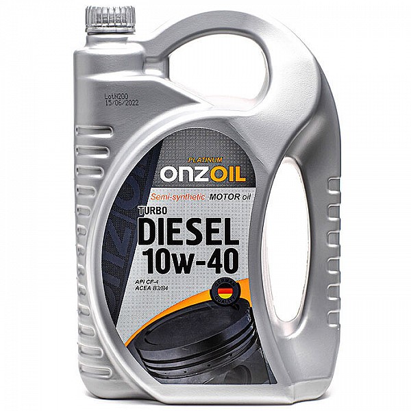 Масло моторное Onzoil Sae 10W-40 Turbo Diesel Lux CF-4 полусинтетическое 4.5 л