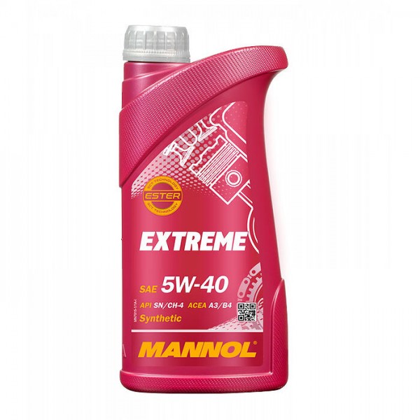 Масло моторное синтетическое Mannol Extreme SAE 5W-40 API SN/CH-4 Ester 1 л
