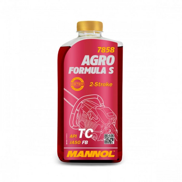 Масло моторное двухтактное синтетическое Mannol 7858 Agro Formula S API TC 0.5 л