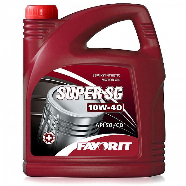 Масло моторное полусинтетическое Favorit Super SG 10W-40 API SG/CD 4.5 л