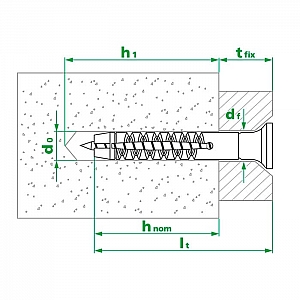 Дюбель-гвоздь 6*40 мм Монтаж потай 10 шт. Изображение - 1