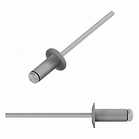 Заклепка вытяжная 4.8*12 мм Starfix SMZ1-43276-25 алюминий/сталь Ral 7024 25 шт