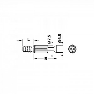 Соединительный винт с крестообразным шлицем для корпусной стяжки Hafele Minifix S200 B34/5/11 10 шт. Изображение - 1