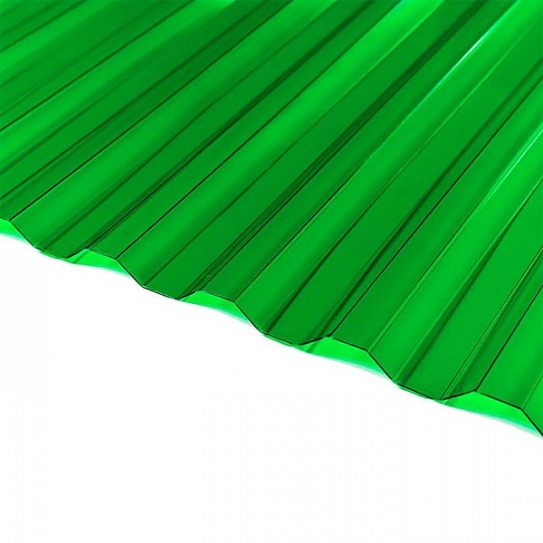 Монолитный поликарбонат Sotalux 2000*1050*0.8 мм трапеция зеленый