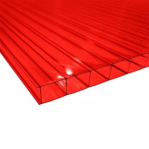 Сотовый поликарбонат Sotalux 6000*2100*4 мм красный