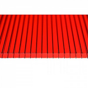 Сотовый поликарбонат Sotalux 6000*2100*4 мм красный. Изображение - 1