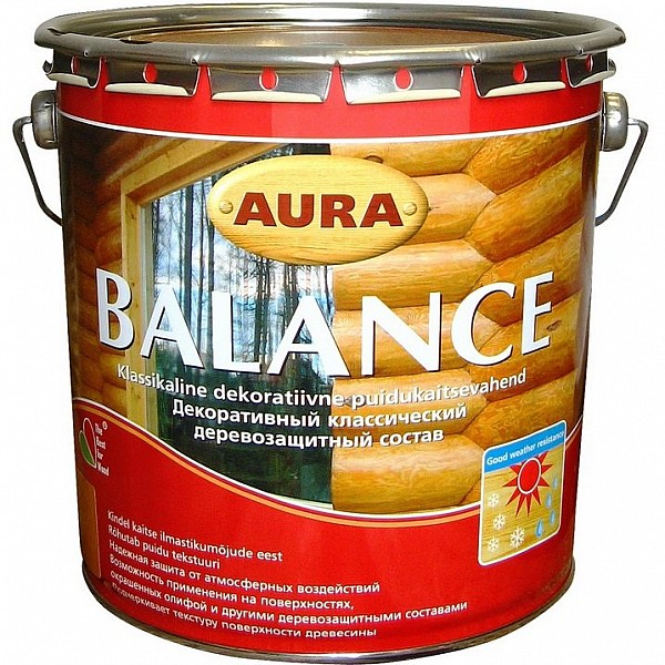 Состав деревозащитный Aura Balance 2.7 л бесцветный