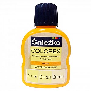 Пигментный концентрат универсальный Sniezka Colorex 12 желтый солнечный 100 мл