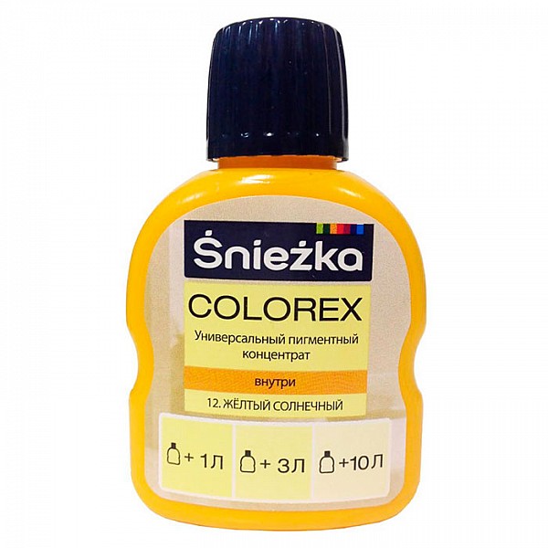Пигментный концентрат универсальный Sniezka Colorex 12 желтый солнечный 100 мл