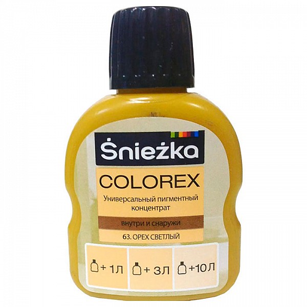 Пигментный концентрат универсальный Sniezka Colorex 63 орех светлый 100 мл