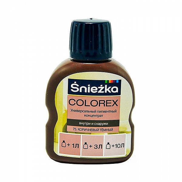 Пигментный концентрат универсальный Sniezka Colorex 75 коричневый темный 100 мл