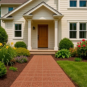 Плитка тротуарная SLS Group Гранит и мрамор Эльба красная 400*400*50 мм со струйной обработкой. Изображение - 4