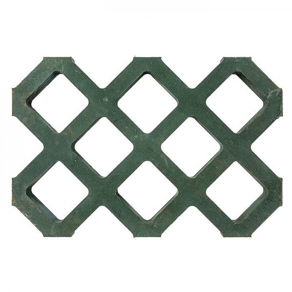 Плитка газонная полимерпесчаная 665*445*35 мм зеленая