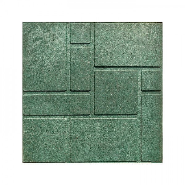 Плитка садовая полимерпесчаная Кирпичик C201 330*330*20 мм зеленая
