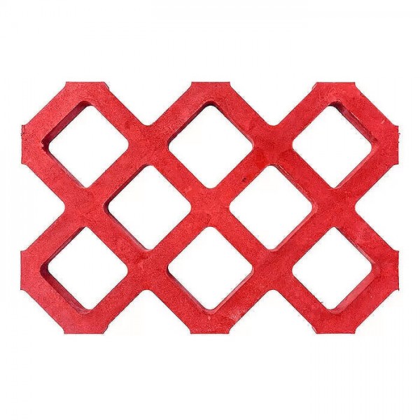 Плитка газонная полимерпесчаная 665*445*35 мм красная