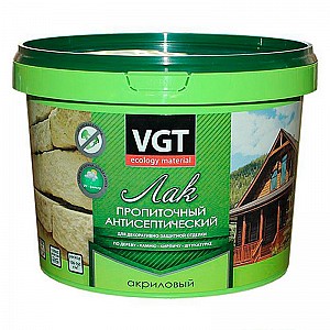 Лак VGT акриловый пропиточный с антисептиком 0.9 кг венге