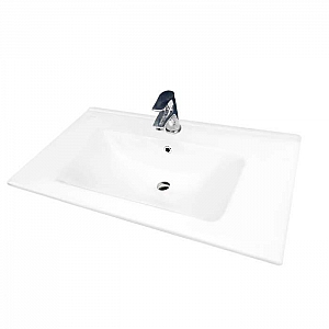 Тумба подвесная ЗОВ Эридан 80 Дуб + умывальник Creavit Su 80. Изображение - 2