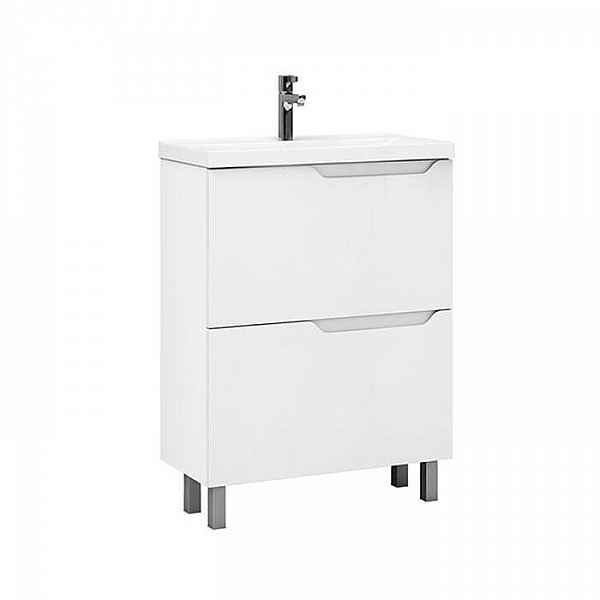 Тумба Vigo Neo 600-0-2 102 матовый гладкий + умывальник Vigo Neo 9696-60