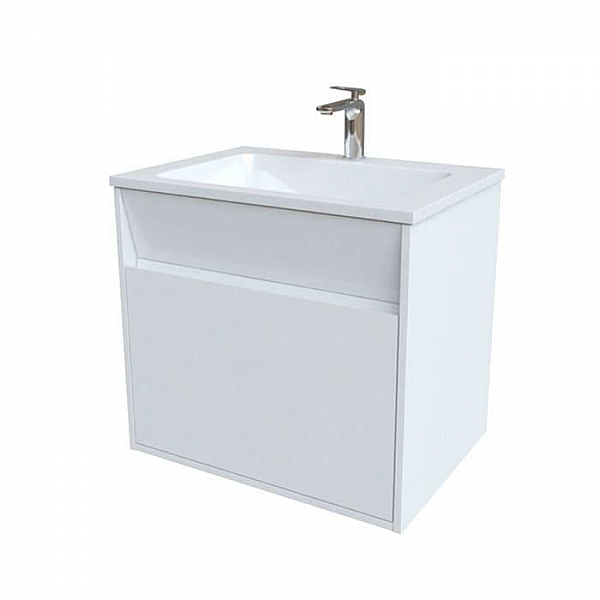 Тумба с умывальником Iddis Esper ESP60W0i95K подвесная с ящиком 60 см белая