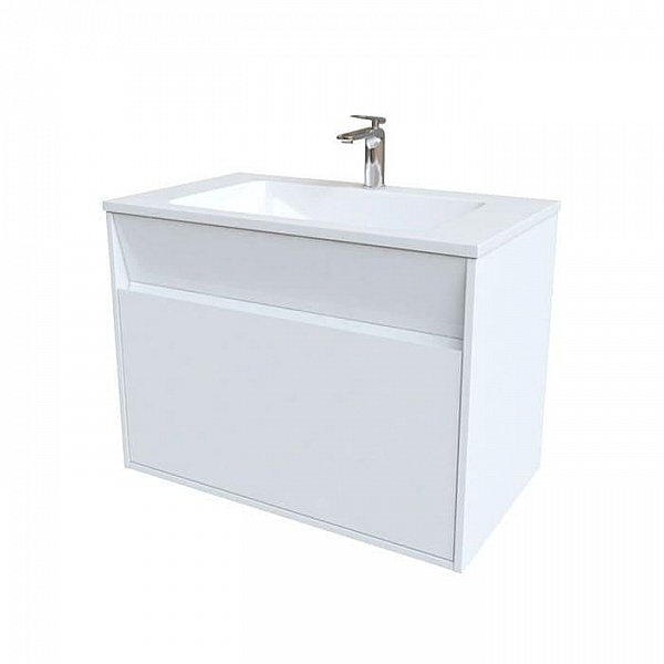 Тумба с умывальником Iddis Esper ESP80W0i95K подвесная с ящиком 80 см белая