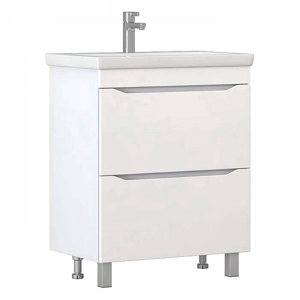 Тумба Vigo Grani 700-0-2 белая + умывальник Cersanit Como 70