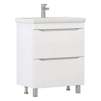 Тумба Vigo Grani 600-0-2 белый + умывальник Cersanit Como 60