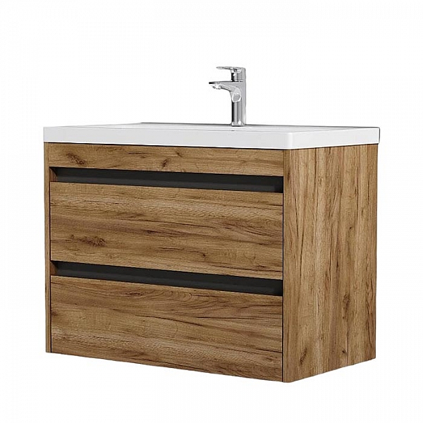 Тумба с умывальником AM.PM Pulse M91-FHX0752OF-WCC0752WG дуб подвесная